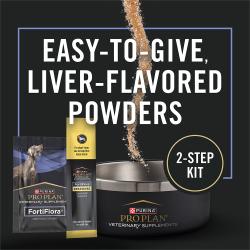 Easy to give liver flavored powders 2 step diarrhea response kit for dogs