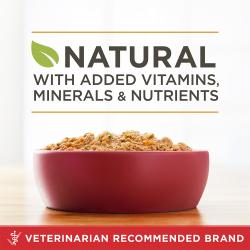 Purina ONE Chicken & Brown Rice Ground Wet Dog Food is natural with added vitamins, minerals, and nutrients.