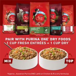 Purina ONE Fresh Entrees can be used as a topper or mixer for your favorite dry dog food.