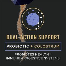 Purina Pro Plan Veterinary Supplements FortiFlora Plus with probiotic and colostrum for immune and digestive health support.