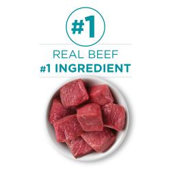 Real turkey is the #1 ingredient in Purina ONE Grain Free Beef Wet Cat Food.