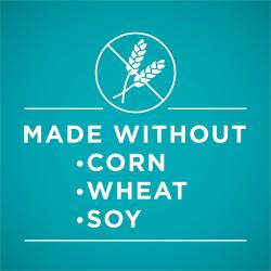 Purina ONE Grain Free Chicken Wet Cat Food is made without corn, wheat, or soy.