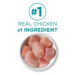 Real turkey is the #1 ingredient in Purina ONE Grain Free Chicken Wet Cat Food.