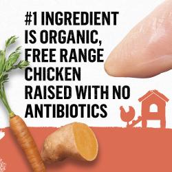 el ingrediente principal es pollo orgánico de granja sin antibióticos