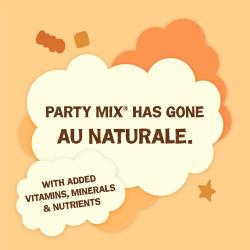 Party mix has gone au naturale with added vitamins minerals and nutrients