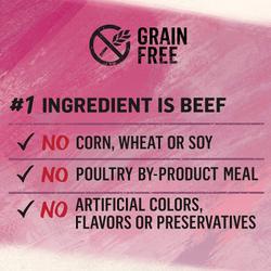 Sin maíz, trigo, soja, harina de subproductos de aves de corral, colores, sabores ni conservantes artificiales