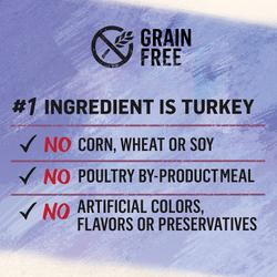 Sin maíz, trigo, soja, harina de subproductos de aves de corral, colores, sabores ni conservantes artificiales