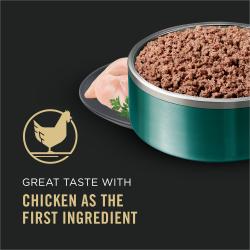 excelente sabor hecho con carne real de pollo como ingrediente principal