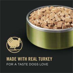 Hecho con carne real de pavo para un sabor que a los perros les encanta