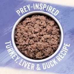 recipiente de receta con hígado de pavo y pato inspirado en presas Beyond