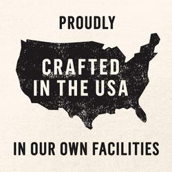 orgullosamente elaborado en los Estados Unidos en nuestras propias instalaciones