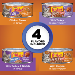 Paquete variado de comida húmeda para gatos Friskies TurChicken, 40 unidades