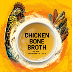 Caldo de huesos de pollo