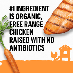 El ingrediente principal es pollo orgánico de granja, criado sin antibióticos