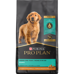 bolsa de 18 lb. de Purina Pro Plan Puppy Shredded Blend pollo y arroz comida seca para perros