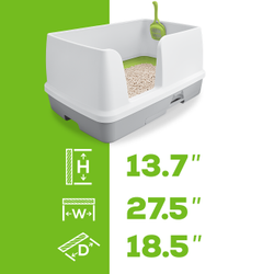 Medidas del sistema extragrande Breeze: 13.7 x 27.5 x 18.5