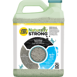 Parte trasera del paquete de arena sin perfume para gatos Tidy Cats Naturally Strong
