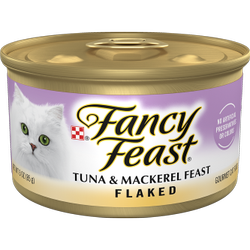 Purina Fancy Feast Wet Cat Food Flaked Tuna and Mackerel Feast