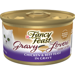 Purina Fancy Feast Gravy Lovers Chicken and Beef Feast Gourmet Cat Food in Wet Cat Food Gravy