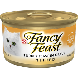 Alimento húmedo para gatos Purina Fancy Feast de pavo en trozos en salsa preparada con jugo de cocción