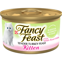 Fancy Feast Kitten Classic Paté Tender Turkey Feast Wet Kitten Food front of pack