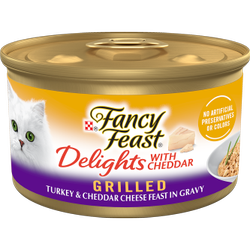 Alimento para gatos Fancy Feast Delicias con chédar sabor pavo