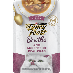 paquete de alimento para gatos con sabor a sopa espesa de cangrejo