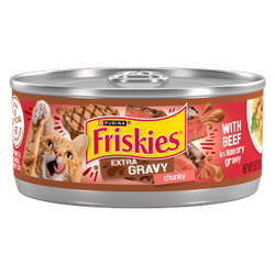 Friskies Extra Gravy Chunky With Beef In Savory Gravy Wet Cat Food