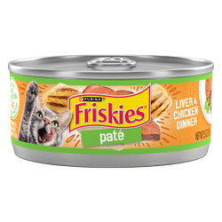 Alimento húmedo para gatos Friskies paté sabor a cena de hígado y pollo