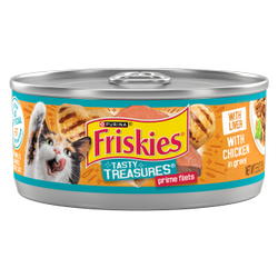 Friskies Wet Cat Food Tasty Treasures With Chicken in Gravy (With Liver)