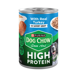Dog Chow Comida húmeda de alta proteína para perros con verdadera Turquía en salsa