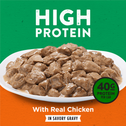 high protein with real chicken