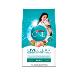 Purina ONE LiveClear Alimento para gatos adultos con reducción de alergias