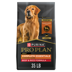 Bolsa de 35 lb de Purina Pro Plan Complete Essentials alimento seco para perros fórmula de carne de res y arroz