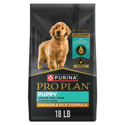 Bolsa de 18 lb de alimento seco para perros Purina Pro Plan cachorro mezcla desmenuzada pollo y arroz