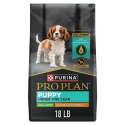 Bolsa de 18 lb de alimento seco para perros Purina Pro Plan cachorro de raza pequeña pollo y arroz