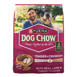 Dog Chow Tender and Crunchy With Real Lamb and Turkey Flavor Adult Dry Dog Food front of package