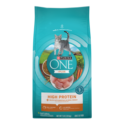 Purina ONE Alto en Proteinas, Peso Saludable Plus Peso Ideal Con Pollo Comida Seca para Gatos Formula de Control de Peso