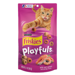 Friskies Playfuls With Real Salmon and Shrimp Flavor Cat Treats