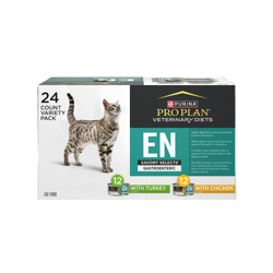 Caja de 24 unidades del paquete variado de alimento húmedo para gatos Purina Pro Plan Veterinary Diets EN gastroentérico