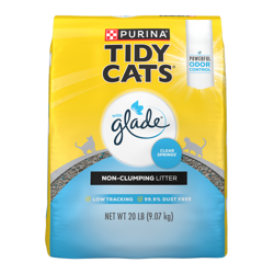 Tidy Cats con Glade Clear Springs Arena no aglomerante, bolsa de 20 lb.