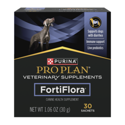 A Box of 30 Sachets of Pro Plan Veterinary Supplements FortiFlora Canine Health Supplement.