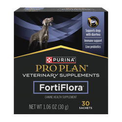 A Box of 30 Sachets of Pro Plan Veterinary Supplements FortiFlora Canine Health Supplement.