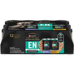 Purina Pro Plan Veterinary Diets EN Gastroenteric Savory Selects chicken & lamb wet dog food variety pack 12 count.