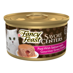 Fancy Feast® Savory Centers Paté with Salmon and a Gourmet Gravy Center Wet Cat Food