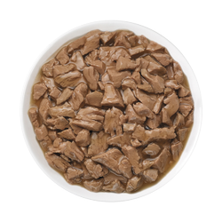 Purina Pro Plan Veterinary Diets UR Urinary St/Ox turkey and giblets wet cat food in a bowl
