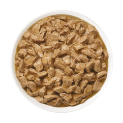 Purina Pro Plan Veterinary Diets UR Urinary St/Ox salmon wet cat food in a bowl