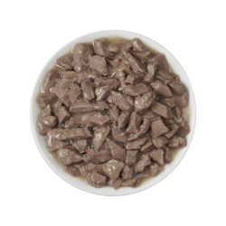 Alimento húmedo para gatos de pavo Purina Pro Plan Vet Diets EN en un tazón