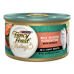 Fancy Feast Medleys Wild Salmon Florentine With Spinach in a Light Broth