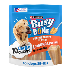 Busy Bone Peanut Butter Large Chews Dog Treats